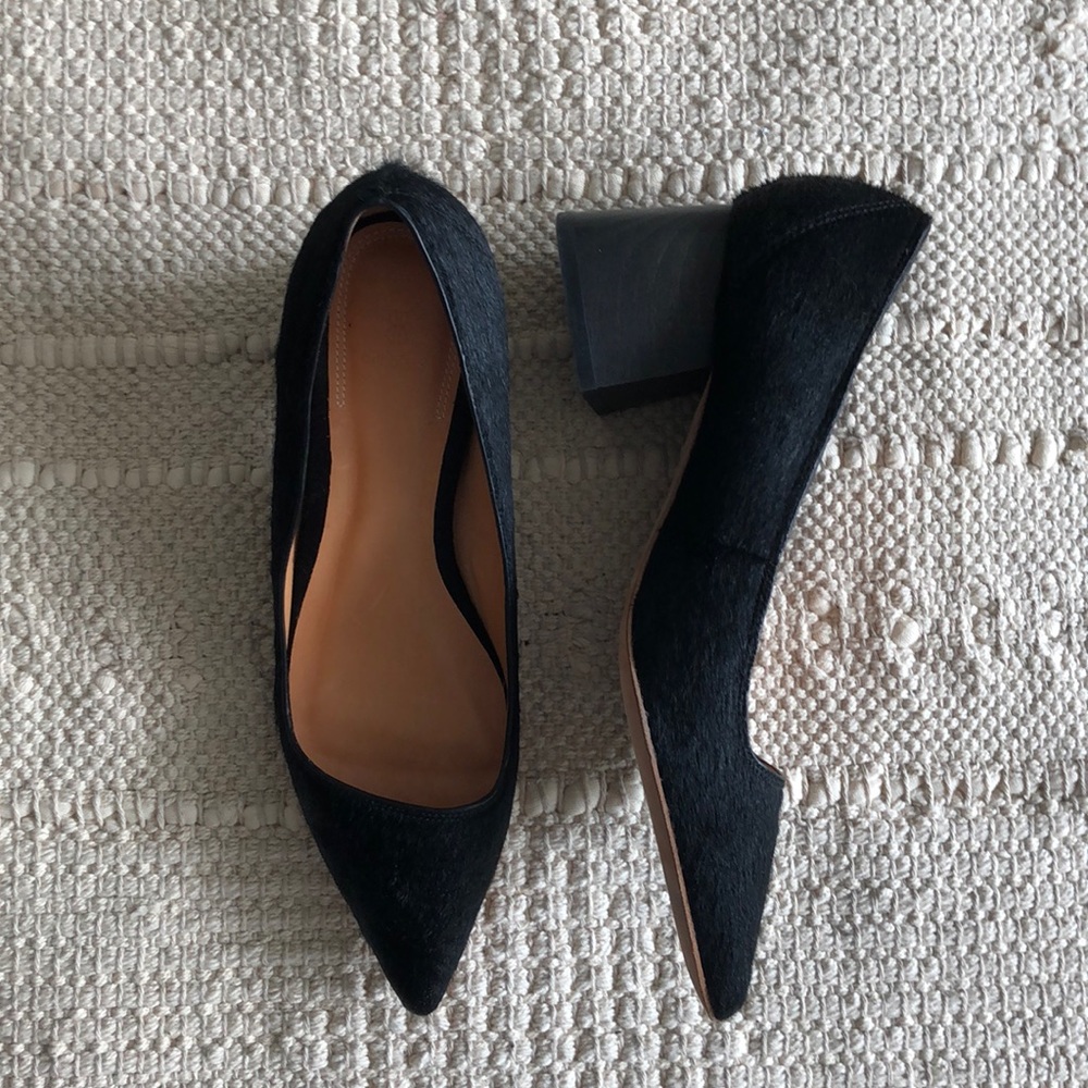 Anthropologie Bill Blass Calf Hair Mid Pumps!